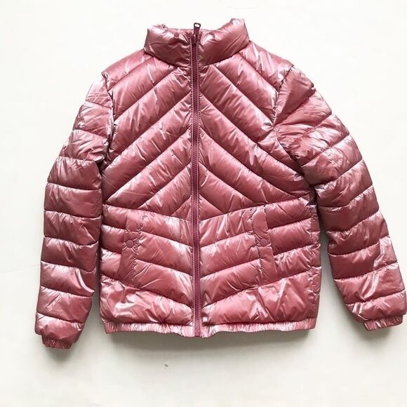 Zara pink iridescent puffer jacket EUC 10Y - Picture 1 of 5